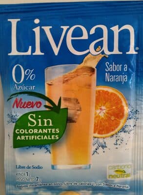 LIVEAN SABOR A NARANJA 7 GR