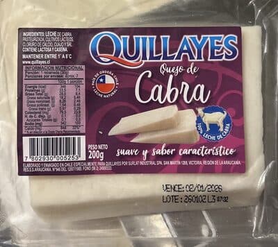 QUESO DE CABRA QUILLAYES DE 200 GR